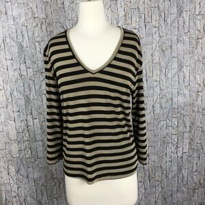 Tape Measure black/gold striped top, Size L